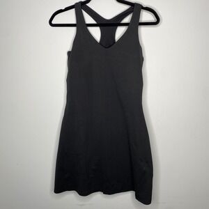 Girlfriend Collective‎ Black Racerback Tennis Dress Built In Shorts Size L